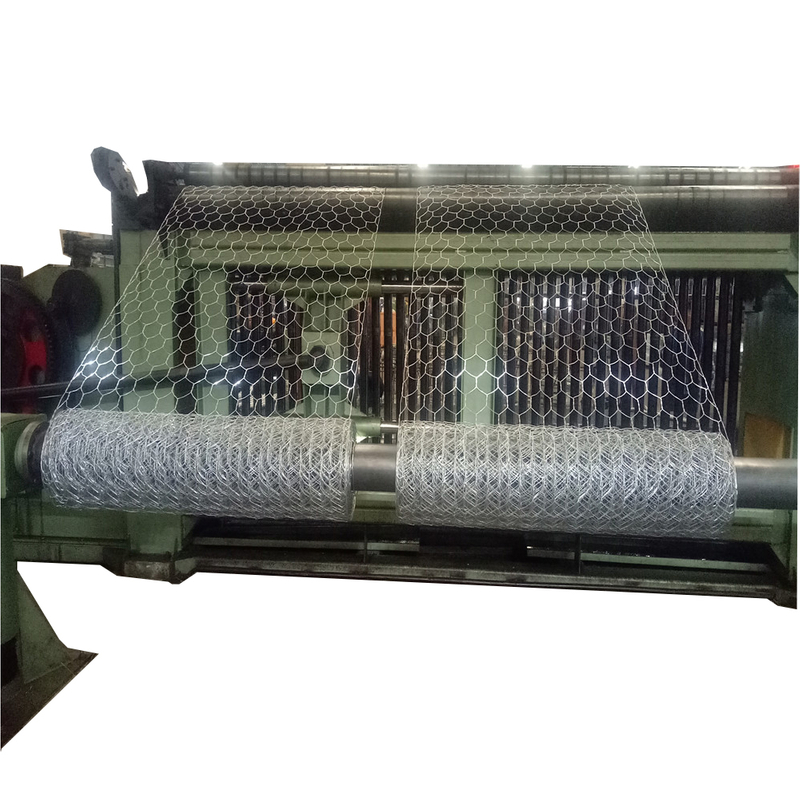 CNC control Hexagonal wire mesh machine / gabion box making machine manufacturing Width customizable 