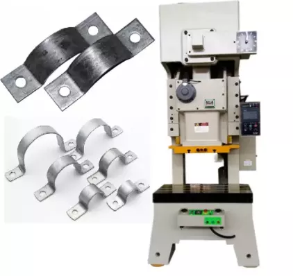 Galvanized Iron Holding Hoop Pipe Clamp Automatic Punching Machine Line
