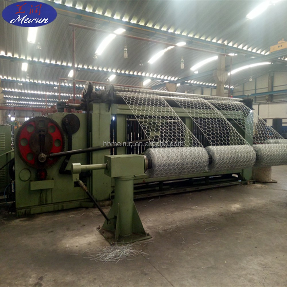 Best Quality Galvanized Wire / PVC Wire Gabion Mesh Making Machine Gabion Cage Machine Hexagonal Mesh Machine